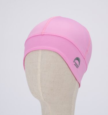Pink skull cap for women from Chrome Dome Caps, offering stylish UV protection for outdoor activities and daily use.
